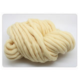 Maxbell Thick Knitted Wool Throw Blanket Chunky Sofa Blanket Kids Adults Beige