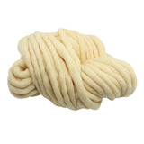 Maxbell Thick Knitted Wool Throw Blanket Chunky Sofa Blanket Kids Adults Beige