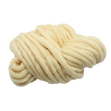 Maxbell Thick Knitted Wool Throw Blanket Chunky Sofa Blanket Kids Adults Beige