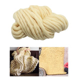 Maxbell Thick Knitted Wool Throw Blanket Chunky Sofa Blanket Kids Adults Beige