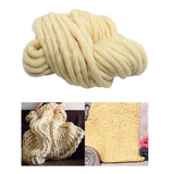 Maxbell Thick Knitted Wool Throw Blanket Chunky Sofa Blanket Kids Adults Beige