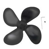 Maxbell 4-blade Fireplace Stove Fan Blade Replacement Aluminum Black