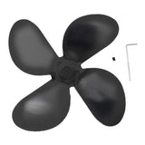 Maxbell 4-blade Fireplace Stove Fan Blade Replacement Aluminum Black