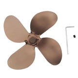 Maxbell 4-blade Fireplace Stove Fan Blade Replacement Aluminum Antique Bronze