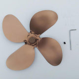 Maxbell 4-blade Fireplace Stove Fan Blade Replacement Aluminum Antique Bronze