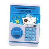 Maxbell Electronic Cash Roller Piggy Bank Coin Money Saving Box Kids Toy Blue Bear