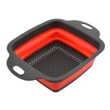 Maxbell 2Pcs Collapsible Colanders Set kitchen Strainer Folding RED S