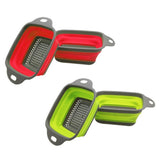 Maxbell 2Pcs Collapsible Colanders Set kitchen Strainer Folding RED S