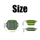 Maxbell 2Pcs Collapsible Colanders Set kitchen Strainer Folding RED S