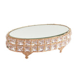Maxbell Oval Mirror Cake Stand Fruit Dessert Tray