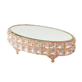 Maxbell Oval Mirror Cake Stand Fruit Dessert Tray