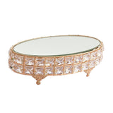 Maxbell Oval Mirror Cake Stand Fruit Dessert Tray