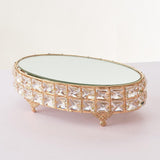 Maxbell Oval Mirror Cake Stand Fruit Dessert Tray