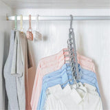 Maxbell Plastic Multi-Port Clothes Hanger Organizer  Light Blue