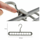Maxbell Plastic Multi-Port Clothes Hanger Organizer  Light Blue