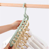 Maxbell Plastic Multi-Port Clothes Hanger Organizer  Gray