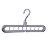Maxbell Plastic Multi-Port Clothes Hanger Organizer  Gray