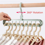 Maxbell Plastic Multi-Port Clothes Hanger Organizer  Gray