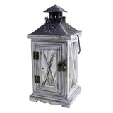 Maxbell Village Iron Wind Lamp Wood Candlestick Ornaments