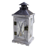 Maxbell Village Iron Wind Lamp Wood Candlestick Ornaments