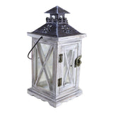 Maxbell Village Iron Wind Lamp Wood Candlestick Ornaments