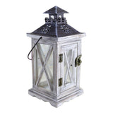 Maxbell Village Iron Wind Lamp Wood Candlestick Ornaments