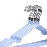 Maxbell Clothes Hanger Storage Rack PVC Coating Steel Coat Hanger Holder Sky Blue
