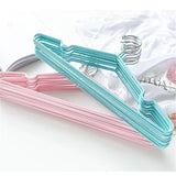 Maxbell Clothes Hanger Storage Rack PVC Coating Steel Coat Hanger Holder Cyan