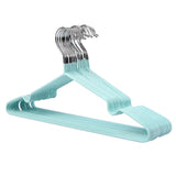 Maxbell Clothes Hanger Storage Rack PVC Coating Steel Coat Hanger Holder Cyan