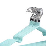Maxbell Clothes Hanger Storage Rack PVC Coating Steel Coat Hanger Holder Cyan