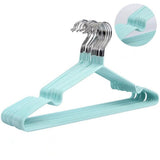 Maxbell Clothes Hanger Storage Rack PVC Coating Steel Coat Hanger Holder Cyan