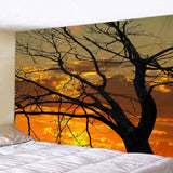 Maxbell 3D Wall Hanging Tapestry Curtain for Party Decor Sunset Tree_150x150cm