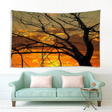 Maxbell 3D Wall Hanging Tapestry Curtain for Party Decor Sunset Tree_150x150cm