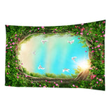 Maxbell 3D Wall Hanging Tapestry Curtain for Party Decor Vane Garland_150x150cm
