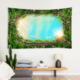 Maxbell 3D Wall Hanging Tapestry Curtain for Party Decor Vane Garland_150x150cm