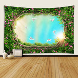 Maxbell 3D Wall Hanging Tapestry Curtain for Party Decor Vane Garland_150x150cm