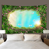 Maxbell 3D Wall Hanging Tapestry Curtain for Party Decor Vane Garland_150x150cm