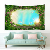 Maxbell 3D Wall Hanging Tapestry Curtain for Party Decor Vane Garland_150x150cm
