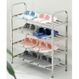 Maxbell 4 Tiers Stainless Steel Shoe Rack Organiser Storage Shelf 60 x 23 x 67cm
