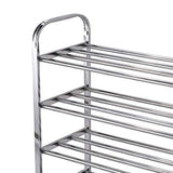 Maxbell 4 Tiers Stainless Steel Shoe Rack Organiser Storage Shelf 60 x 23 x 67cm