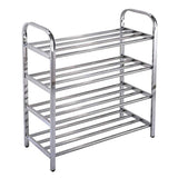 Maxbell 4 Tiers Stainless Steel Shoe Rack Organiser Storage Shelf 60 x 23 x 67cm