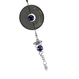 Maxbell 3D Metal Round Hanging Wind Spinner/Wind Chime Rotating Twisting Decor B