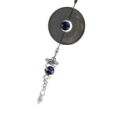 Maxbell 3D Metal Round Hanging Wind Spinner/Wind Chime Rotating Twisting Decor B
