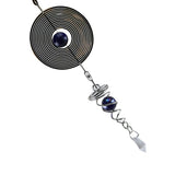 Maxbell 3D Metal Round Hanging Wind Spinner/Wind Chime Rotating Twisting Decor B