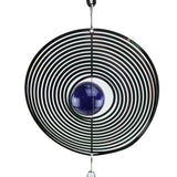 Maxbell 3D Metal Round Hanging Wind Spinner/Wind Chime Rotating Twisting Decor B