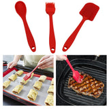 Maxbell 3xCooking Utensils Sets Kitchenware Spatula Spoon Brush Home Restaurant Eggs