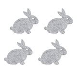 Maxbell  4Pcs Non-woven Bunny Coasters Drink Cup Mats Coasters Furniture Excess &