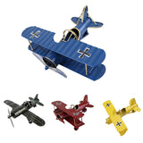 Maxbell Vintage Dual Wing Fighter Model Military Diecast Aeroplane Models Black