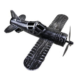 Maxbell Vintage Dual Wing Fighter Model Military Diecast Aeroplane Models Black
