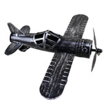 Maxbell Vintage Dual Wing Fighter Model Military Diecast Aeroplane Models Black